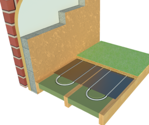 16mm PE-RT Pipe Suspended Heat Plates Underfloor Heating